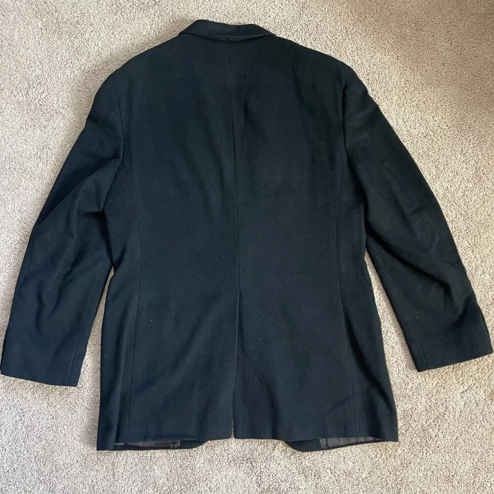 Vintage Bill Blass 100% Cashmere Black Sport Coat/Blazer Mens Made In USA